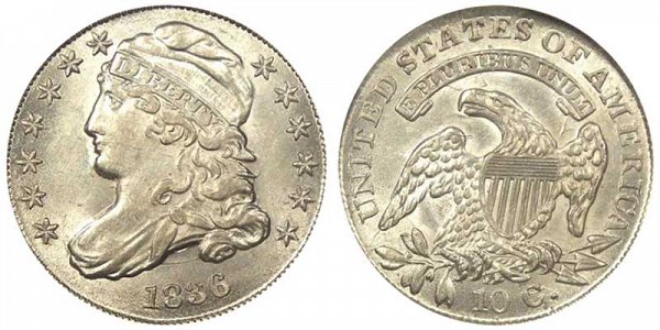 1836 Capped Bust Dime 