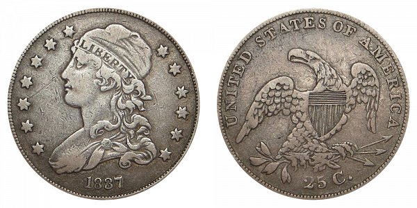 1837 Capped Bust Quarter 