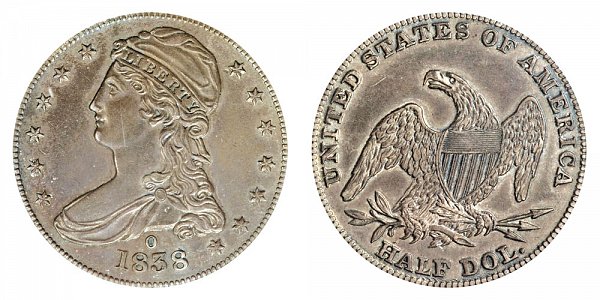 1838 O Capped Bust Half Dollar - New Orleans