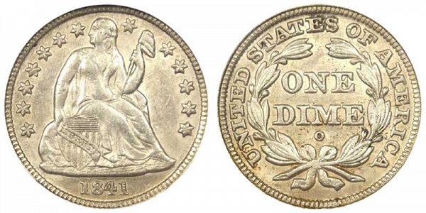 1841 O Seated Liberty Dime 