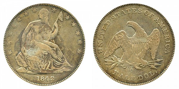 1842 O Seated Liberty Half Dollar - Small Letters - Small Date 