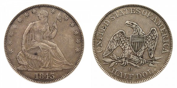 1843 O Seated Liberty Half Dollar