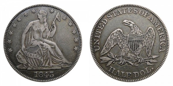 1843 Seated Liberty Half Dollar 