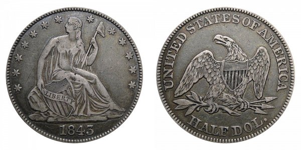 1843 Seated Liberty Half Dollar