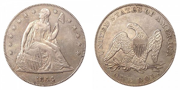 1844 Seated Liberty Silver Dollar