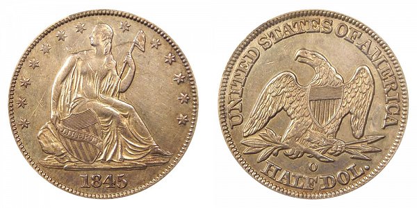 1845 O Seated Liberty Half Dollar