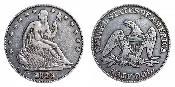 1845 Seated Liberty Half Dollar 