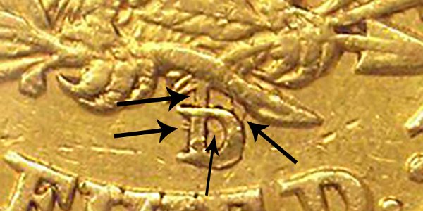 1846-D/D $5 Liberty Head Gold Half Eagle - Example Closeup Image