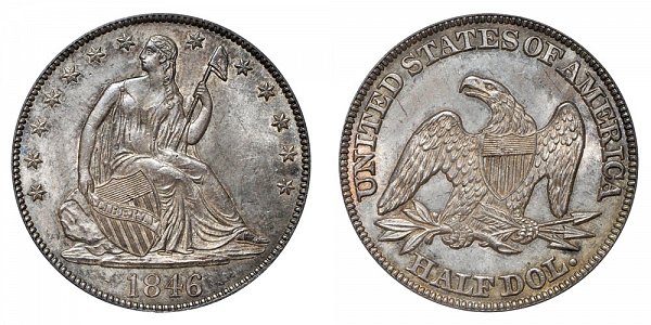 1846 Seated Liberty Half Dollar - Tall Date