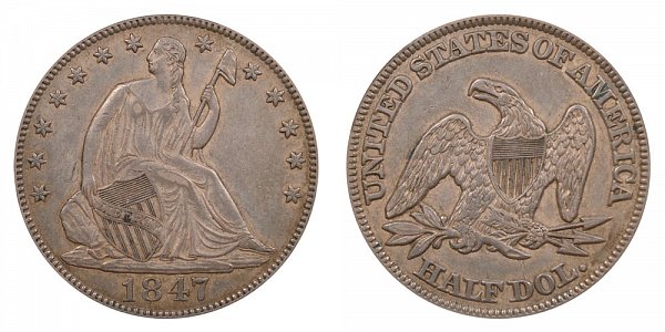 1847 Seated Liberty Half Dollar 