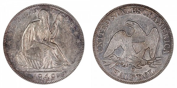 1848 O Seated Liberty Half Dollar 
