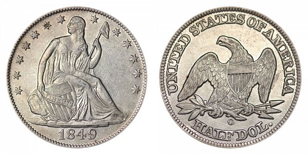 1849 O Seated Liberty Half Dollar 