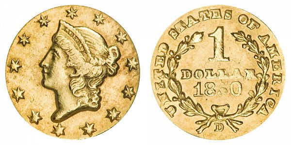 1850 D Liberty Head Gold Dollar G$1
