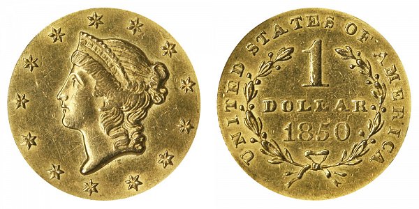 1850 Liberty Head Gold Dollar G$1 