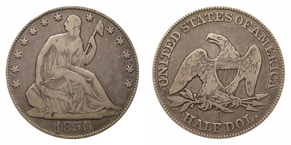 1850 O Seated Liberty Half Dollar 