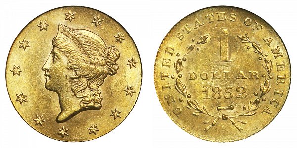 1852 Liberty Head Gold Dollar G$1 