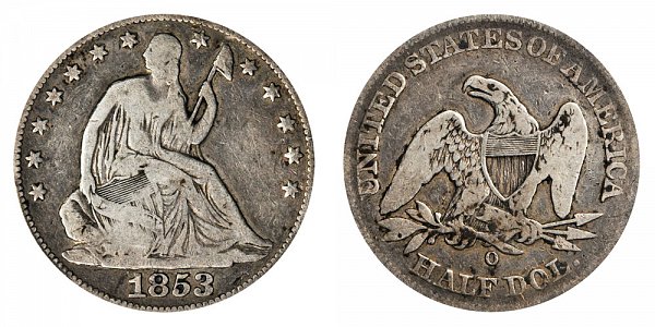 1853 O Seated Liberty Half Dollar - No Arrows No Rays 