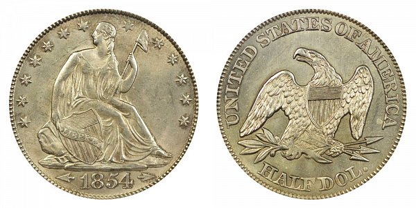 1854 Seated Liberty Half Dollar