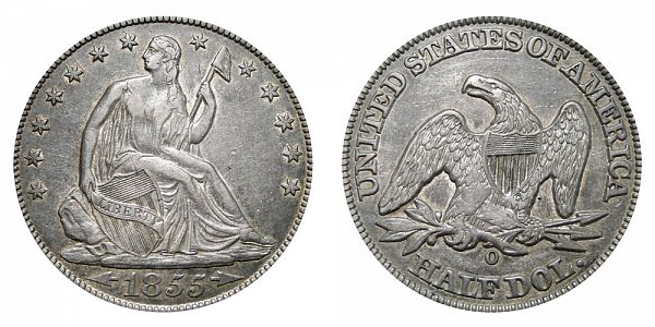 1855 O Seated Liberty Half Dollar