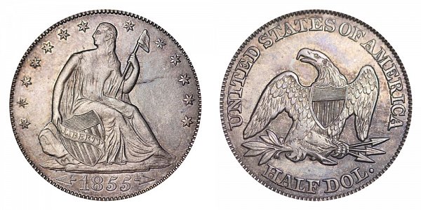 1855 Seated Liberty Half Dollar