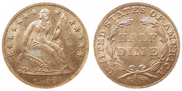 1856 Seated Liberty Half Dime