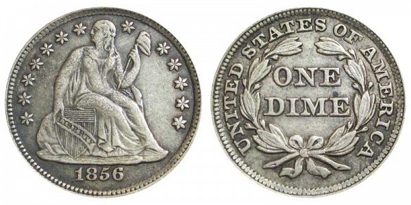 1856 Small Date Seated Liberty Dime