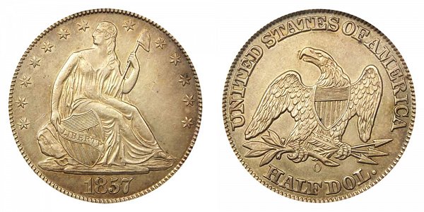 1857 O Seated Liberty Half Dollar 