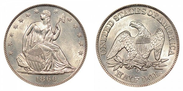 1860 O Seated Liberty Half Dollar