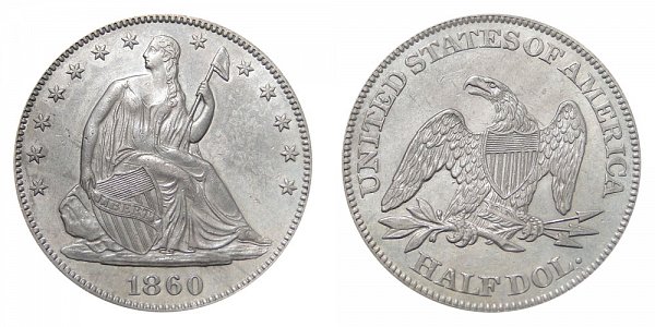 1860 Seated Liberty Half Dollar 