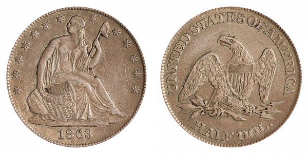 1863 Seated Liberty Half Dollar 