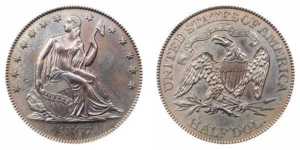 1867 Seated Liberty Half Dollar