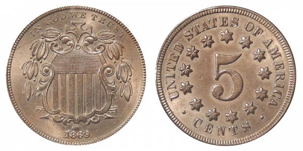 1869 Shield Nickel