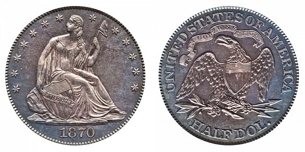 1870 Seated Liberty Half Dollar 