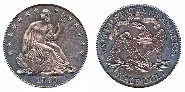 1870 Seated Liberty Half Dollar