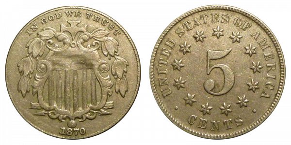 1870 Shield Nickel