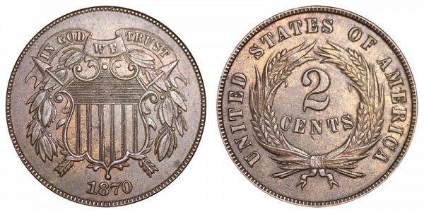 1870 Two Cent Piece