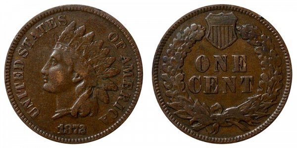 1872 Bold N Indian Head Cent Penny 