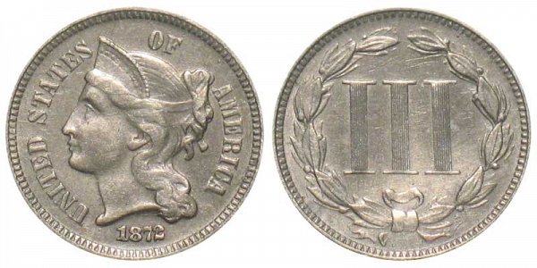 1872 Nickel Three Cent Piece