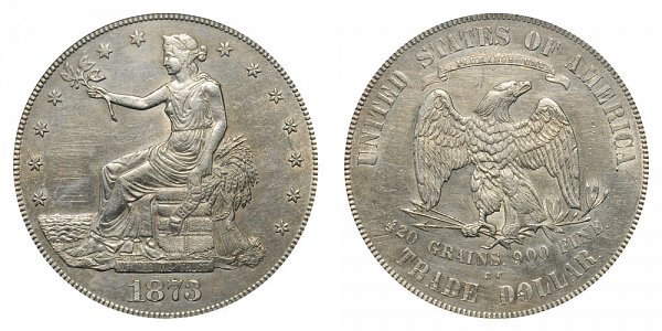 1873 CC Trade Silver Dollar 