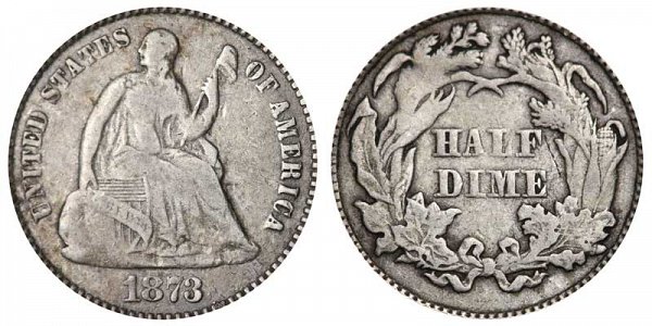 1873 Seated Liberty Half Dime