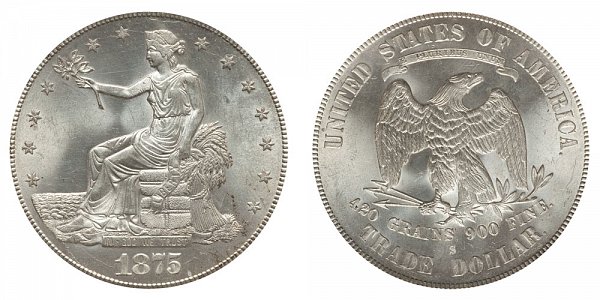 1875 S Type 1 Trade Silver Dollar 
