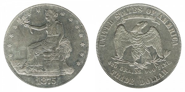 1875 S Type 2 Trade Silver Dollar 