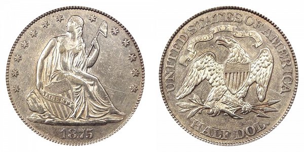 1875 Seated Liberty Half Dollar