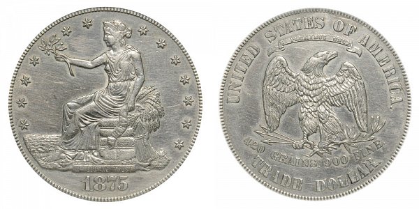 1875 Type 1 Trade Silver Dollar 