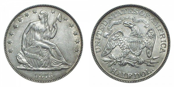 1876 Seated Liberty Half Dollar 