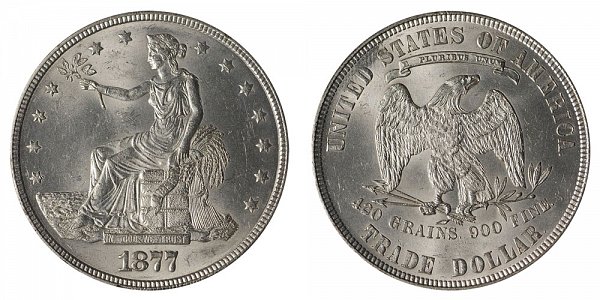 1877 Trade Silver Dollar 