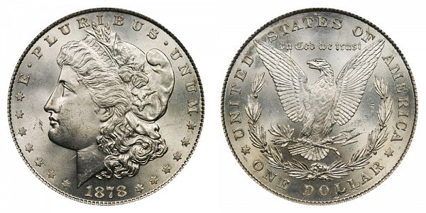 1878 Morgan Silver Dollar - 8 Tail Feathers 