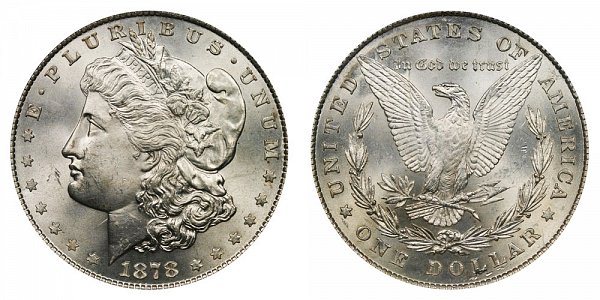 1878 Morgan Silver Dollar - 8 Tail Feathers