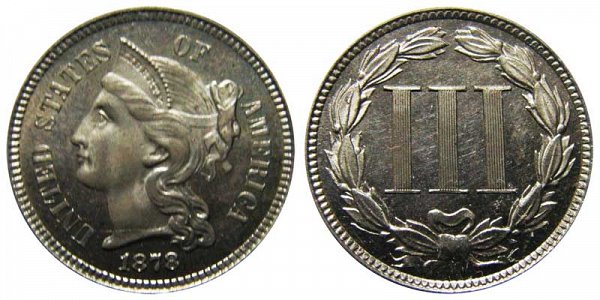 1878 Nickel Three Cent Piece - Proof