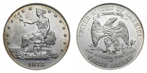 1878 S Trade Silver Dollar 